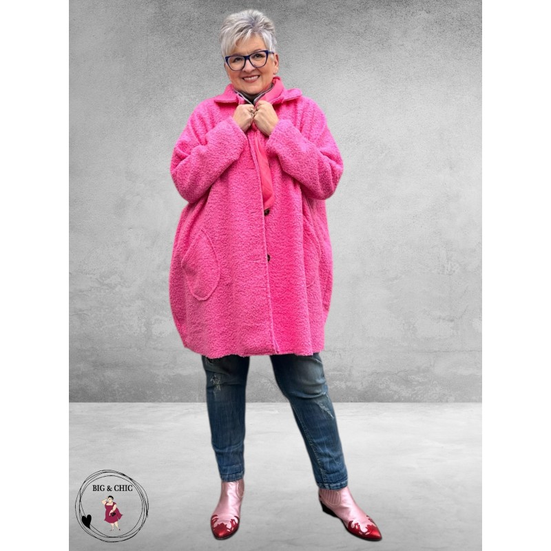 NEW COLLECTION Tussenjas Bouclé  Roze