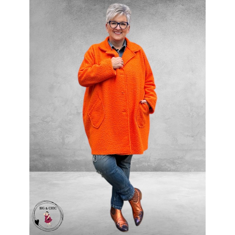 NEW COLLECTION Tussenjas Bouclé Oranje