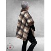 Y & D Poncho met Fake Fur Bruin Multi