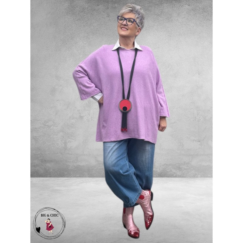 Trui Gebreid Lila Oversize