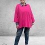 Trui Gebreid Fuchsia Oversize