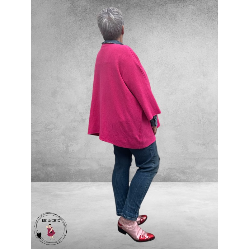 Trui Gebreid Fuchsia Oversize