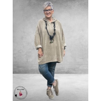 New Collection Trui met Capuchon Beige