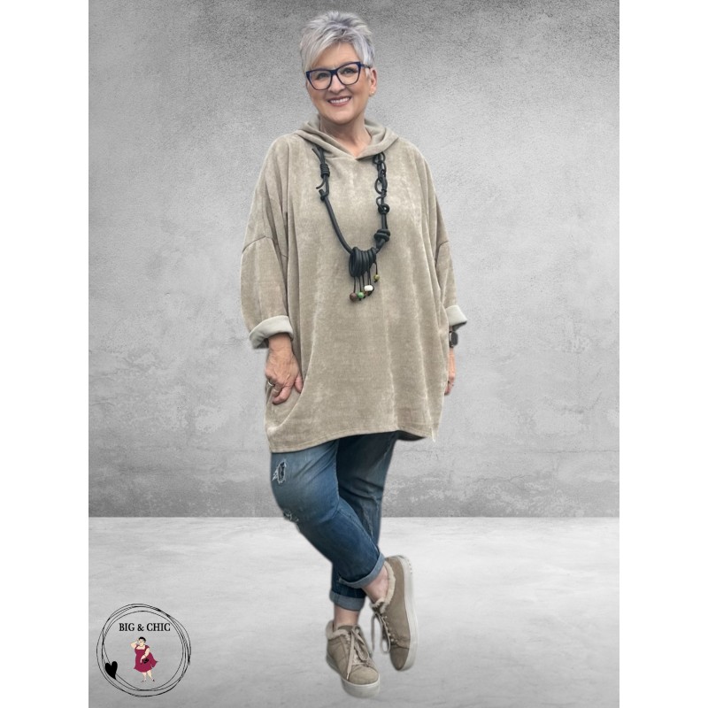 New Collection Trui met Capuchon Beige