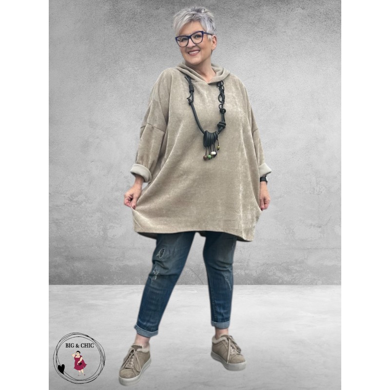 New Collection Trui met Capuchon Beige