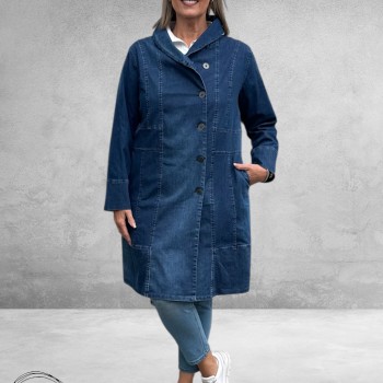 KEKOO Indigo Overgangs Mantel 