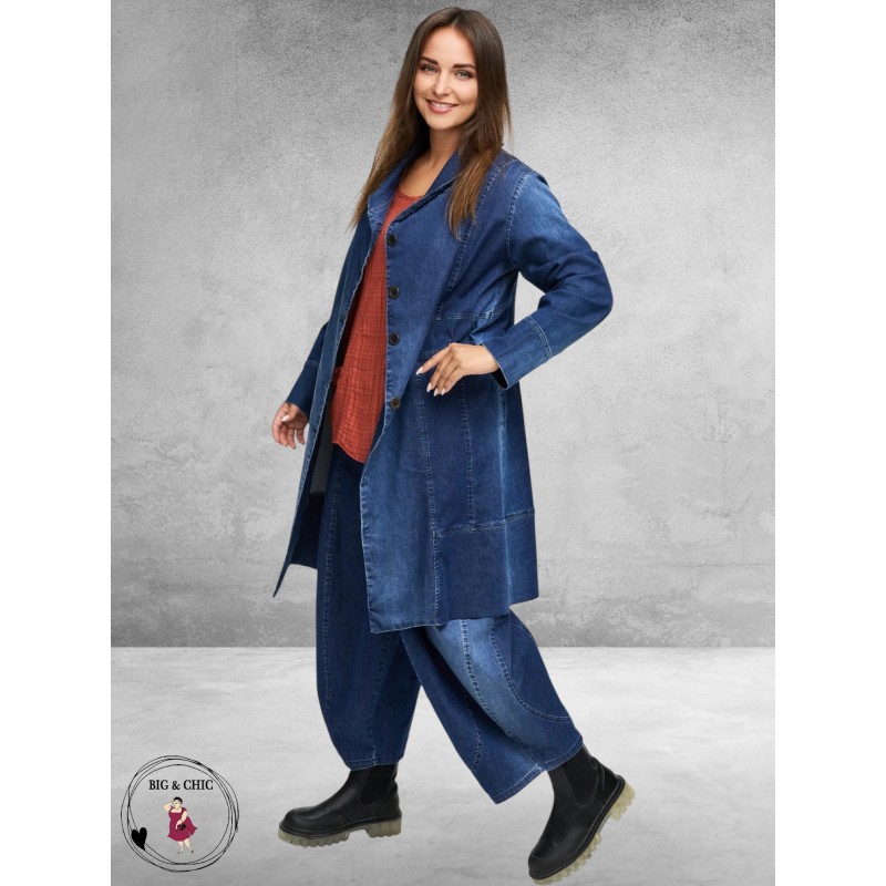 KEKOO Indigo Overgangs Mantel 