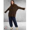 KEKOO Trui Gebreid Katoen Bruin