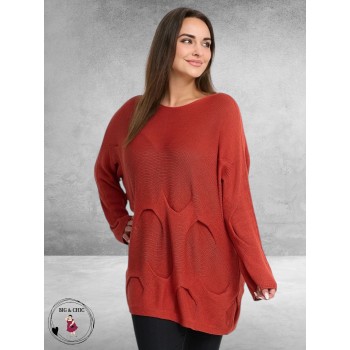 KEKOO Trui Gebreid Katoen Roest