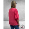 KAFFE Curve Kanten Blouse Tia Raspberry