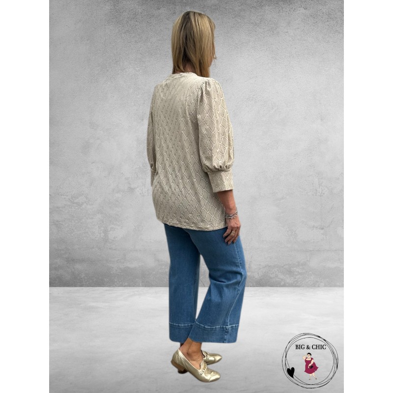 KAFFE Curve Kanten Blouse Tia Feather Grey