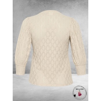 KAFFE Curve Kanten Blouse Tia Feather Grey