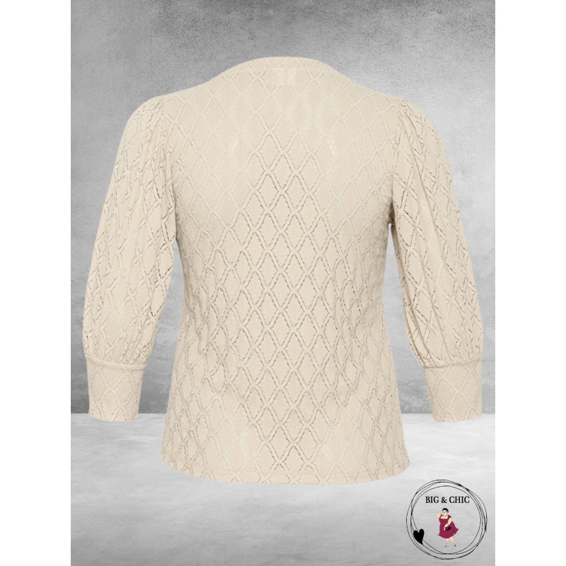 KAFFE Curve Kanten Blouse Tia Feather Grey