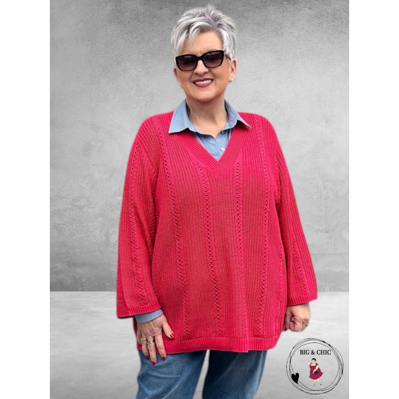 Kaffe Curve Trui Clorry Rasberry