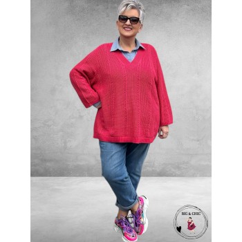 Kaffe Curve Trui Clorry Rasberry