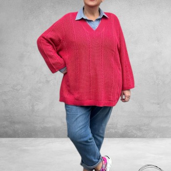 Kaffe Curve Trui Clorry Rasberry