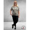 KAFFE CURVE Trui Lizzy Feather Black Leopard