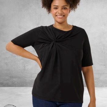 KAFFE CURVE T-shirt Celoisa Zwart