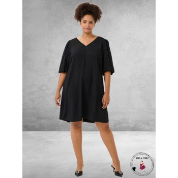 KAFFE Curve Jurk Gabbi Zwart