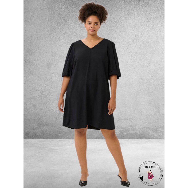 KAFFE Curve Jurk Gabbi Zwart