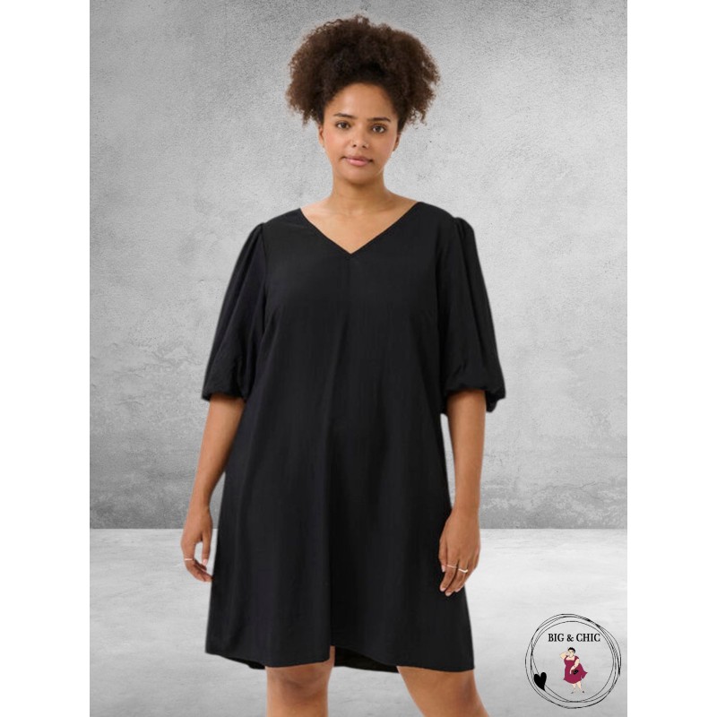 KAFFE Curve Jurk Gabbi Zwart