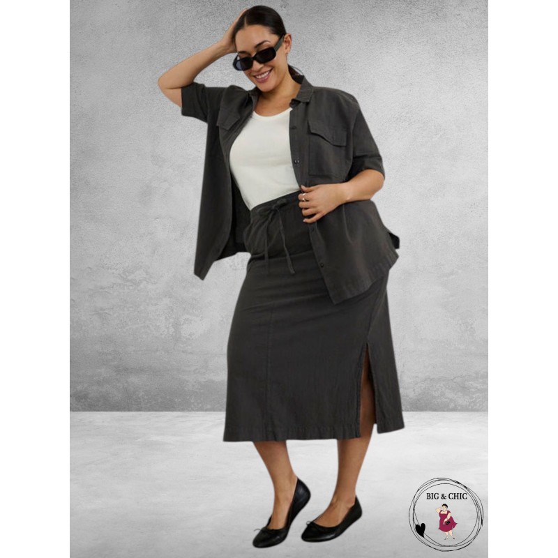 KAFFE CURVE Rok Nana Liah Black Oyster