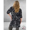 KAFFE CURVE Tuniek/Blouse Sonna Zwart/Wit