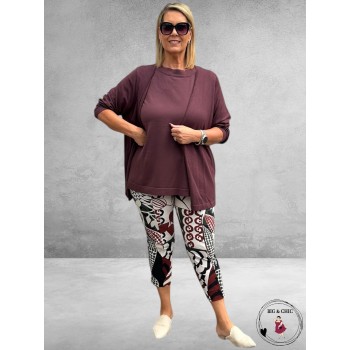 KAFFE CURVE Vestje Farsia Fudge