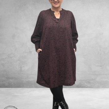 KAFFE CURVE Jurk Bella Fudge/Black