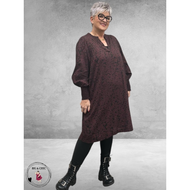 KAFFE CURVE Jurk Bella Fudge/Black