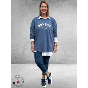 KAFFE CURVE Sweatshirt Sunday Club