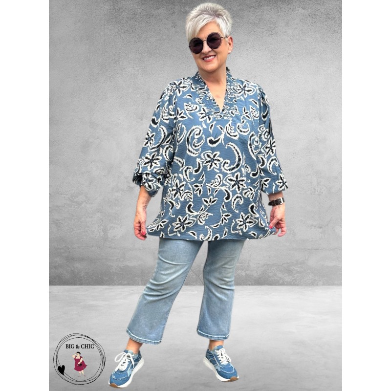 Kaffe Curve Blouse-Shirt Seawhite Paisley