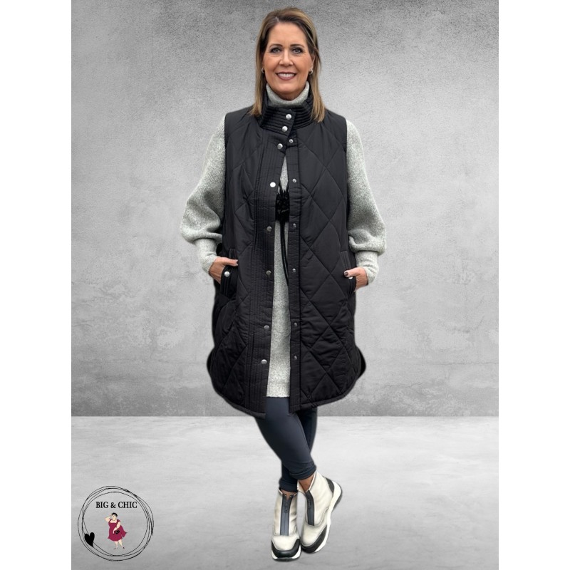 KAFFE CURVE Bodywarmer Malena Black Deep