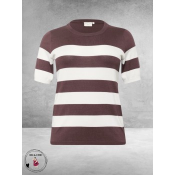 KAFFE CURVE Trui Lizzy Fudge/Chalk