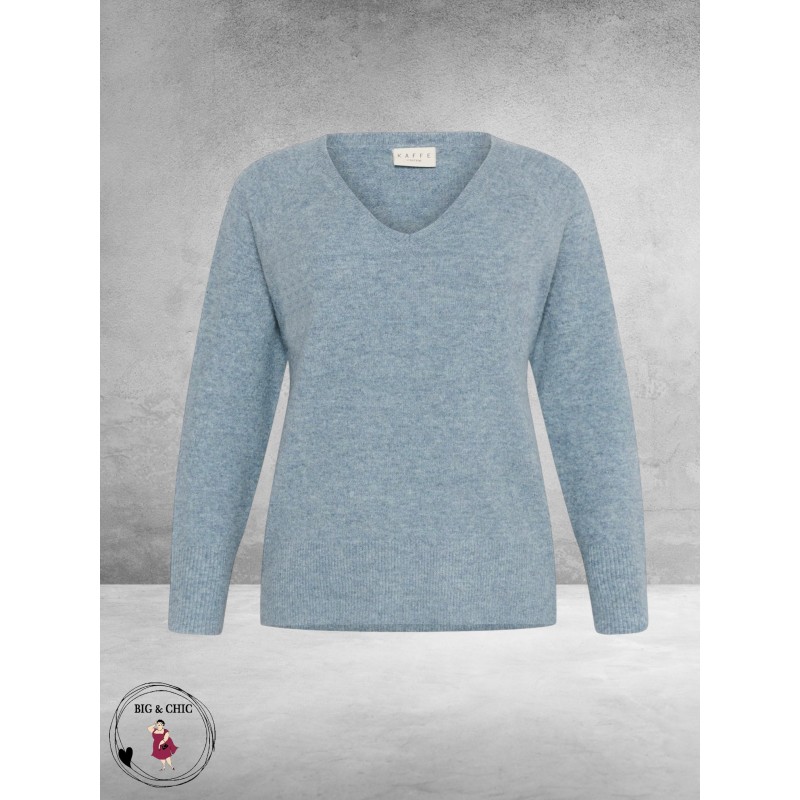 KAFFE CURVE Trui Niela Windward Blue Melange