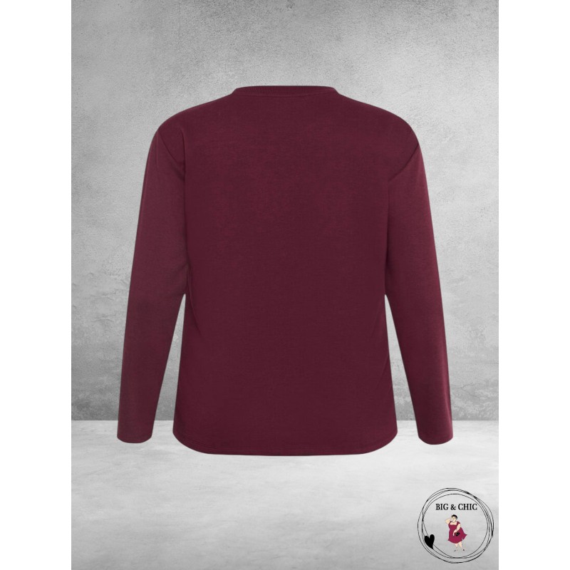 KAFFE CURVE Sweatshirt Amour Wine