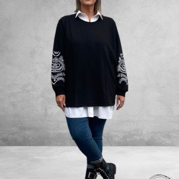 KAFFE CURVE Sweatshirt Black Deep