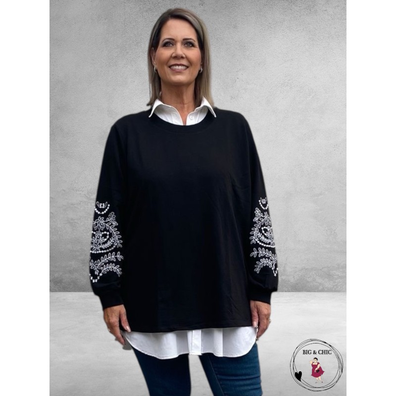 KAFFE CURVE Sweatshirt Black Deep