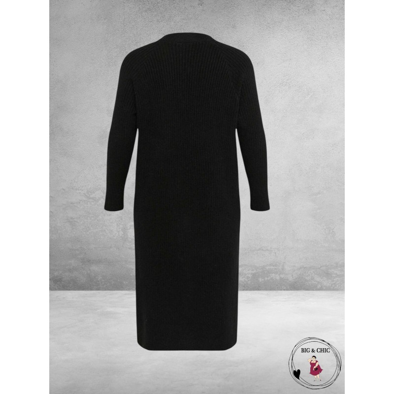 KAFFE CURVE Vest Lang Black Deep