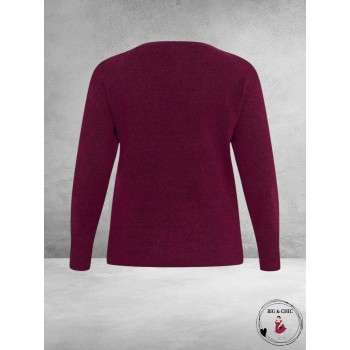 KAFFE CURVE Trui Windsor Wine