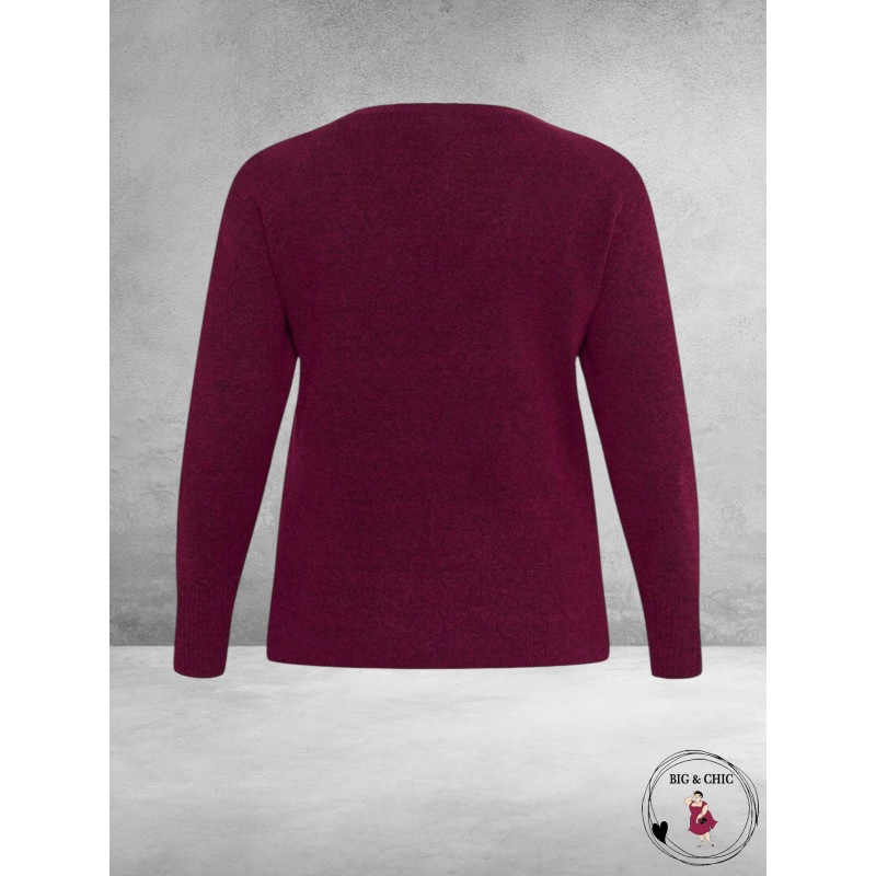 KAFFE CURVE Trui Windsor Wine