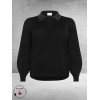 KAFFE CURVE Polo Pullover Carla Black Deep