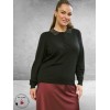 KAFFE CURVE Polo Pullover Carla Black Deep