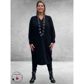 KAFFE CURVE Knit Dress Niela Black Deep