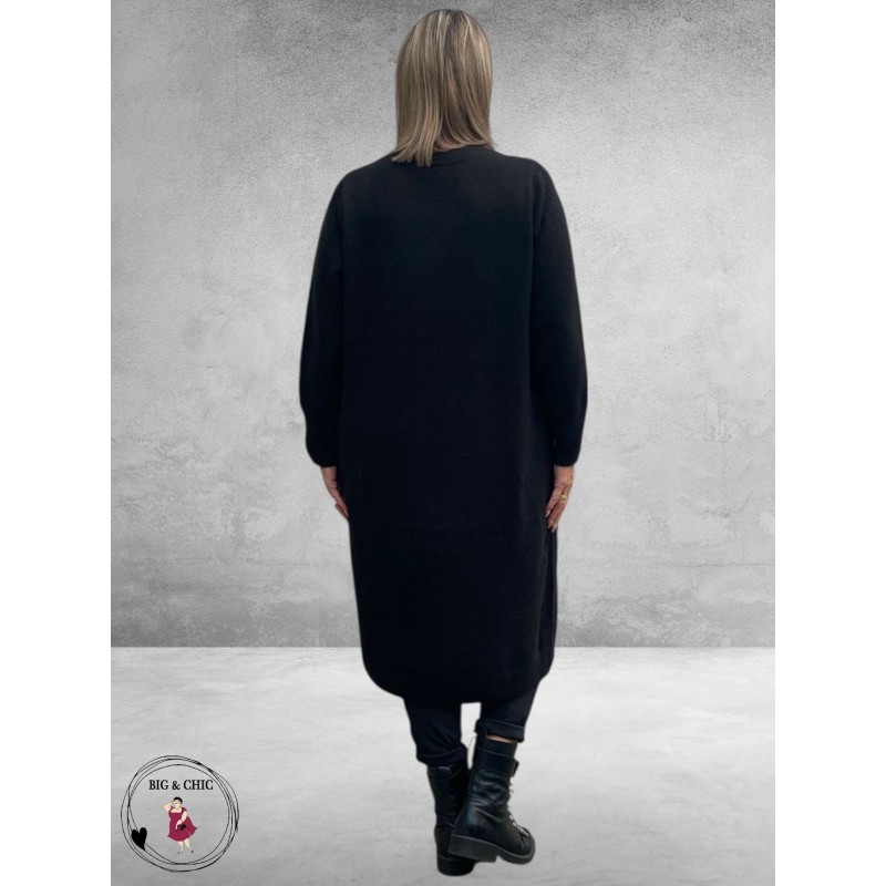 KAFFE CURVE Knit Dress Niela Black Deep