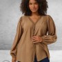 Kaffe Curve Blouse Mirana Toasted Coconut