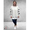 KAFFE CURVE Sweatshirt Statement Lichtgrijs 