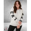 KAFFE CURVE Sweatshirt Statement Lichtgrijs 