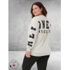KAFFE CURVE Sweatshirt Statement Lichtgrijs 