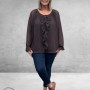 KAFFE CURVE Blouse Milanna Coffee